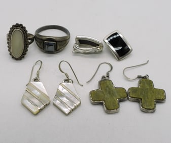 Earrings & Rings 925 - Onyx & More