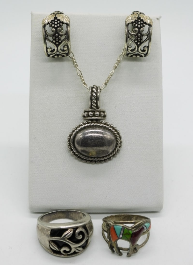 Turquoise Inlaid Horse Ring & More 925 (1 of 3)