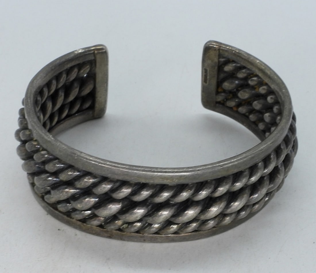 Heavy Sterling Cuff Bracelet (1 of 4)