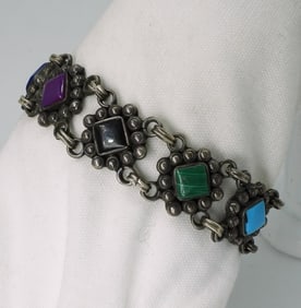 Taxco Mexico Gemstone Bracelet 925
