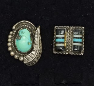 2 Gorgeous Sterling Turquoise Rings
