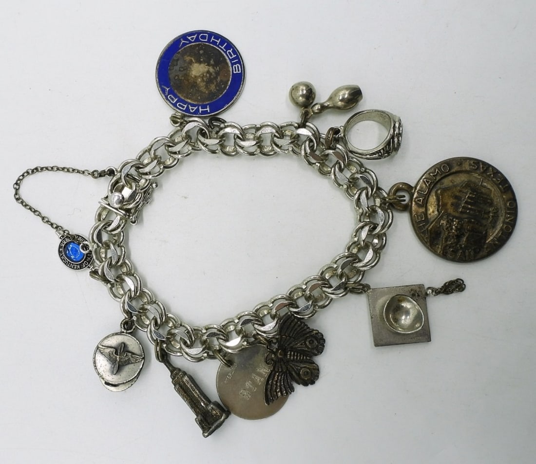 Vintage Sterling Charm Bracelet (1 of 1)