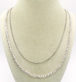 2 Sterling Chain Necklaces