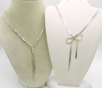 Two Sterling Fashion Necklaces