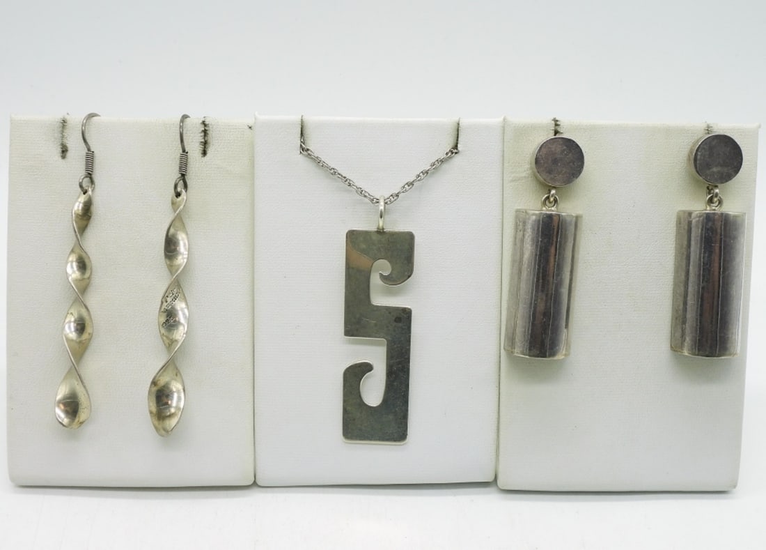 Taxco Spiral 925 Earrings & More (1 of 3)