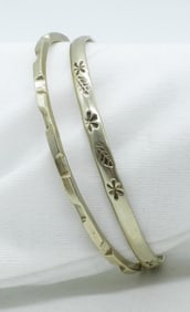 2 Taxco Sterling Bangle Bracelets