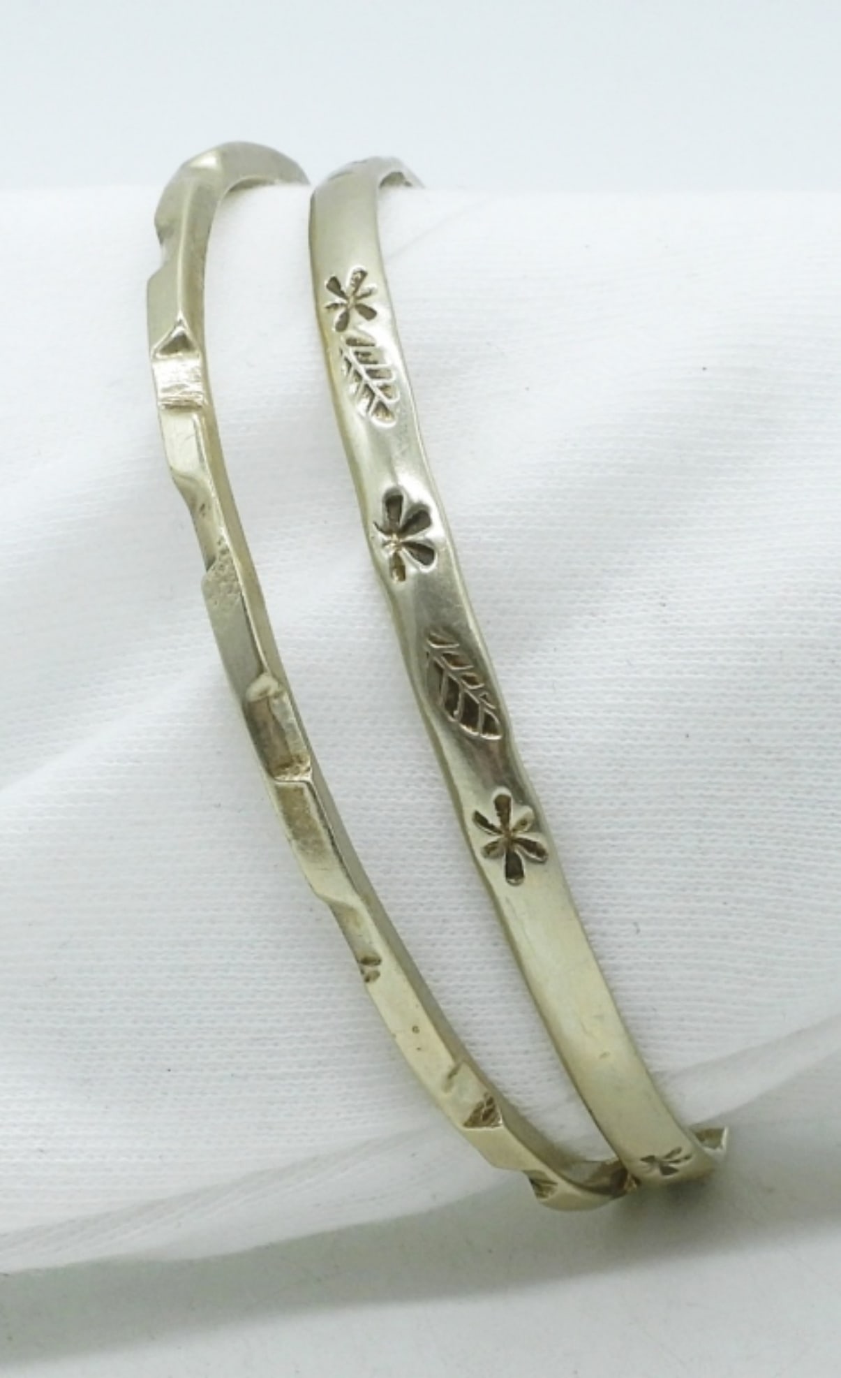 2 Taxco Sterling Bangle Bracelets (1 of 2)