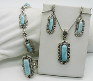 Larimar Sterling 4 Piece Set