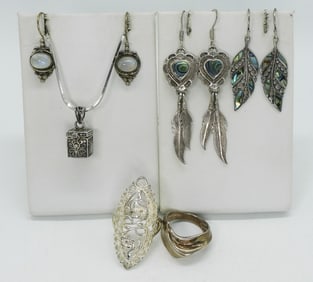 Moonstone, Abalone Sterling Earrings & More
