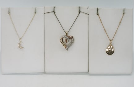 3 Sterling Fashion Necklaces