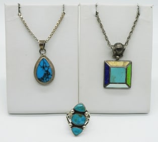 Turquoise Sterling Necklaces & Ring