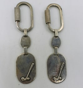 2 Sterling Golf Keychains