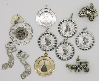 11 Vintage Sterling Charms