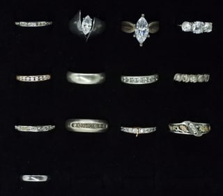 13 Sterling Bridal Style Rings