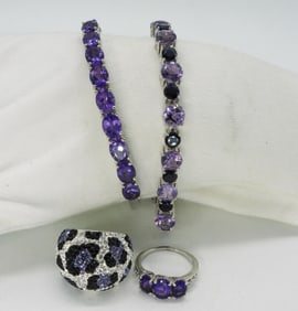 Amethyst Sterling Rings & Bracelets
