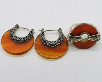 Silpada Regal Carnelian 925 Ring & More