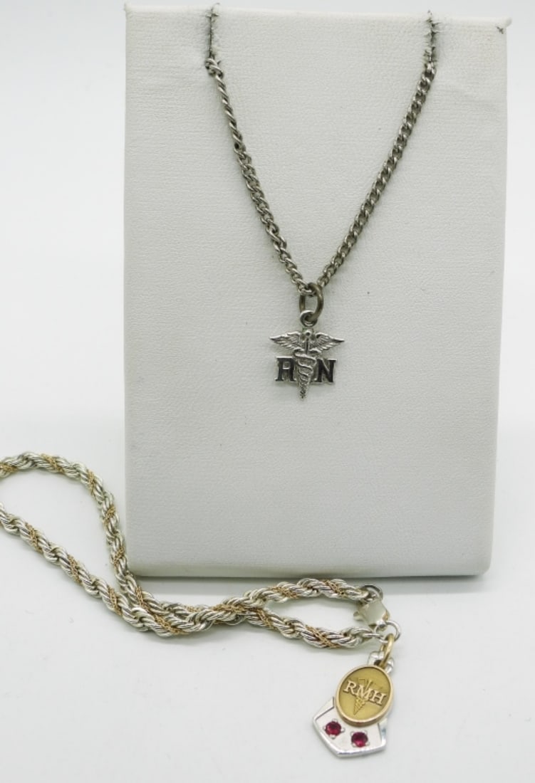 Sterling Nursing Bracelet & Necklace (1 of 1)