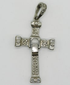 Sterling Cross Pendant, Moving Parts