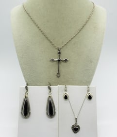 Black Onyx 925 Necklaces & Earrings
