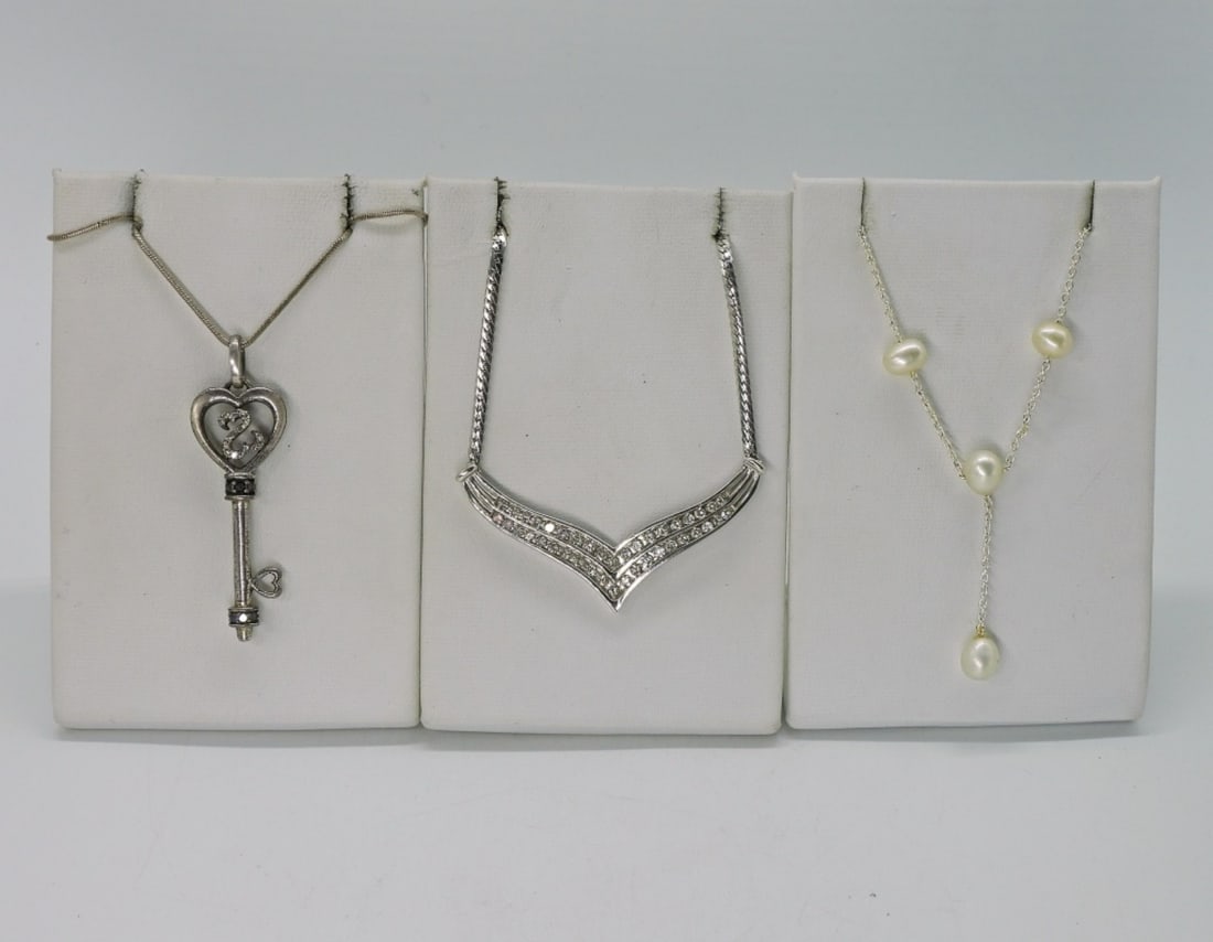3 Sterling Fashion Necklaces (1 of 2)