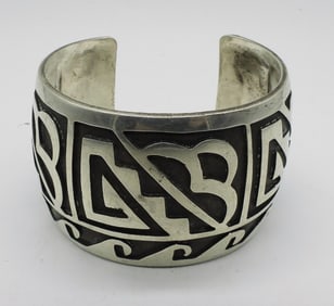 Large Sterling Cuff Bracelet