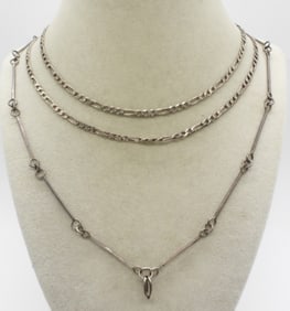 2 Sterling Chain Necklaces