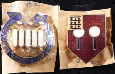 (2) Infantry Regiment Insignia Pins