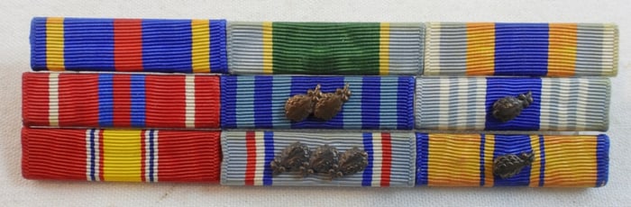 9 Mounted U.S. Air Force Ribbons