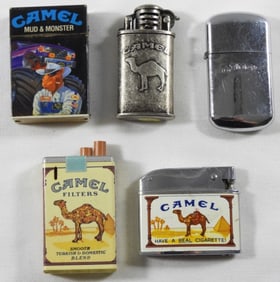 5 Camel Cigarette Lighters