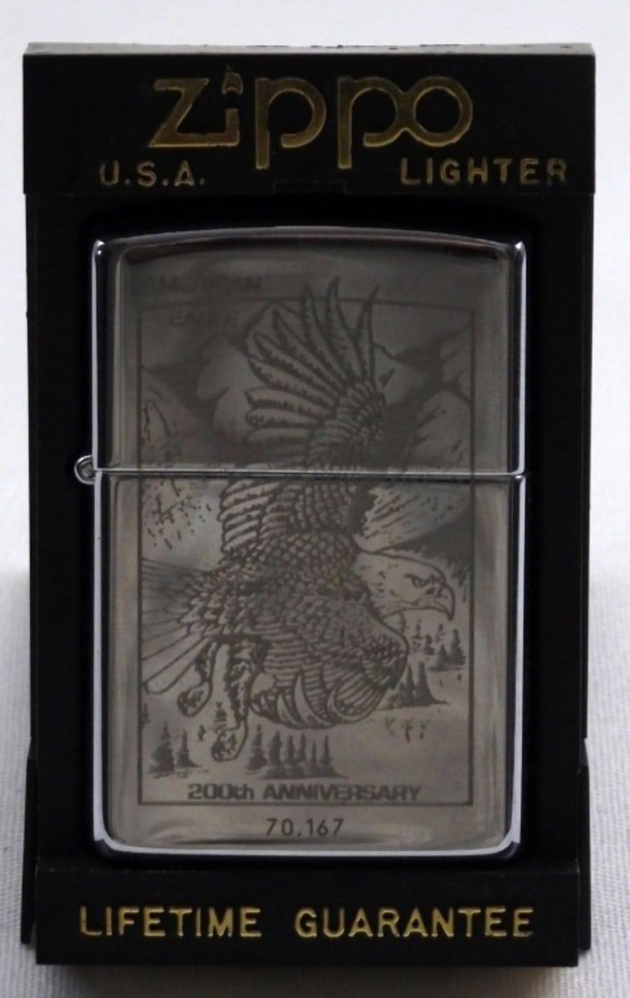 1994 American Eagle 200 Anniversary Zippo Fired (1 of 4)