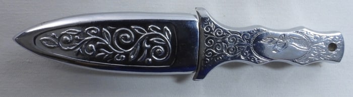 Stainless Steel Ornate Dagger With Scabbard