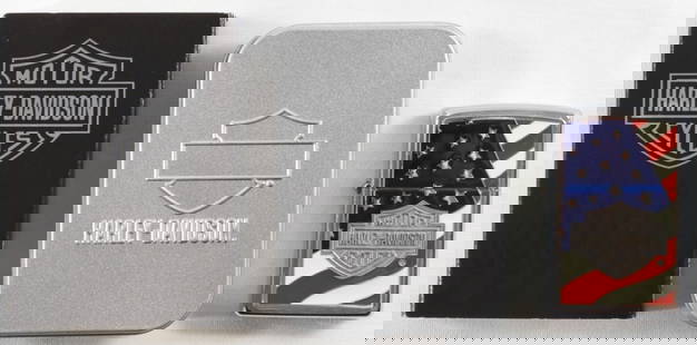 Fired- 2004 Harley Davidson Zippo: Fired- 2004 Harley Davidson Zippo in original box.