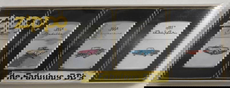 The Fabulous 50s Zippos/ A Four Pack: All four Zippos are in the original package and have not been