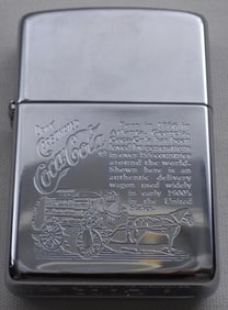 1996 Coca-Cola Horse Carriage Zippo Unfired