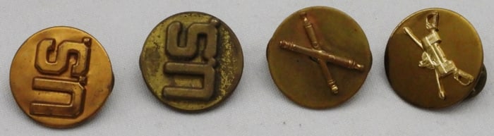 WWII Enlisted Collar Discs Artillery, Armor