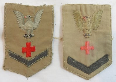 Pair Of USMC Medic 3rd Class Sleeve Patches