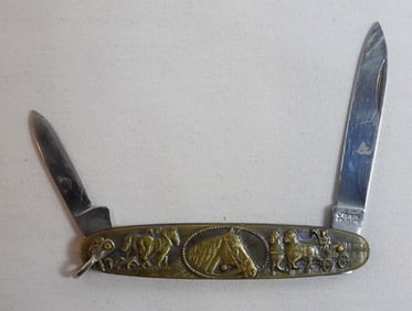 Solingen, Germany Horse Motif Pocket Knife