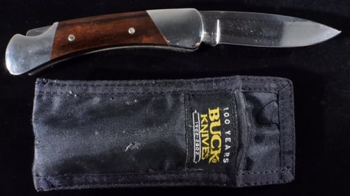 Vintage Buck 500 Knife w/Sheath