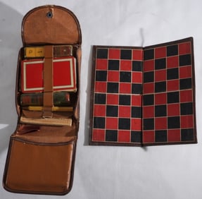 Vintage Gin Rummy/Checkers Travel Game set
