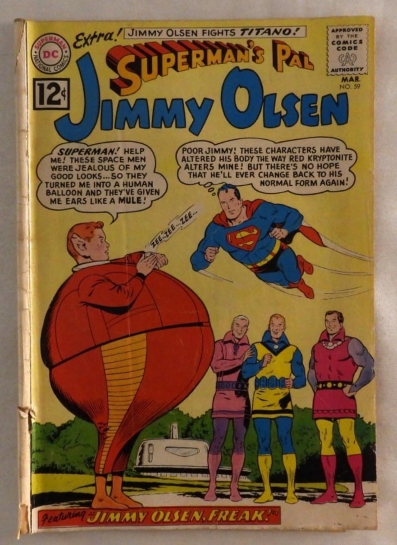 Superman's Pal Jimmy Olsen March #59: 1962 Some rips along the spine