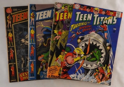 Four DC Teen Titans Comics