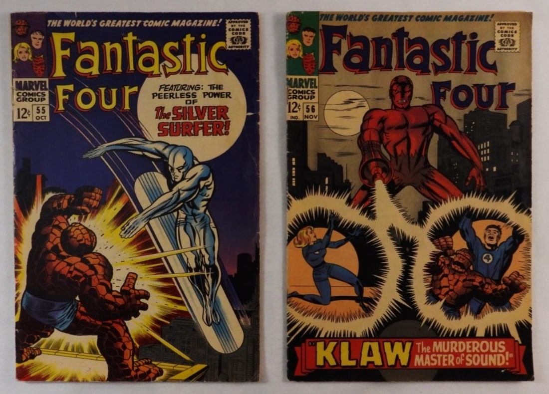 Fantastic Four #55 & #56 1966: good condition
