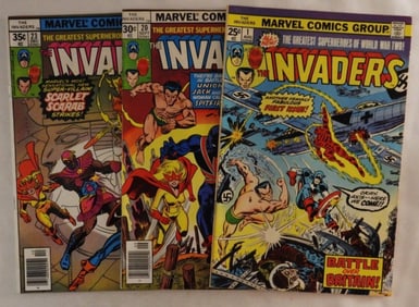Three Marvel Comics The Invaders