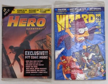 (2) Unopened Wizard and Hero Illustrated