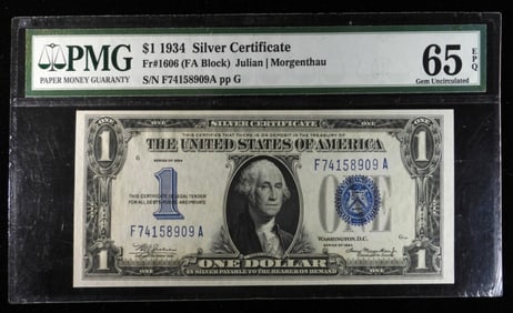 1934 $1 Silver Certificate