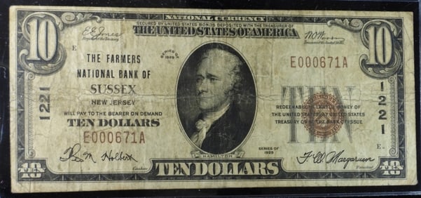 1929 Series $10 Sussex, NJ