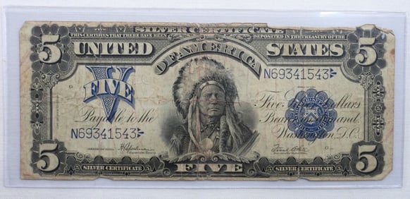 1899 $5 Silver Certificate - Indian Chief