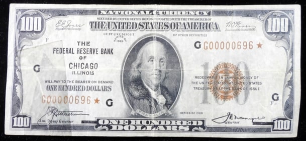 1929 $100 "Star Note" Chicago, Illinois