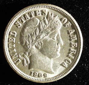 1909 Barber Dime