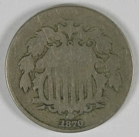 1870 SHIELD NICKEL